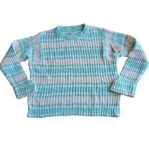 St johns Bay womens Sz S knit pullover sweater cotton blend in color Balmy Sea
